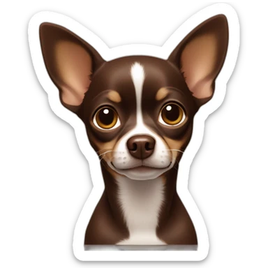 chocolate-colored chihuahua sticker