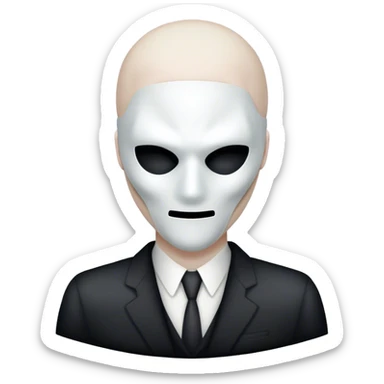 slenderman with a white mask with no details on it sticker