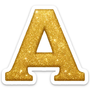 Glitter letter a sticker
