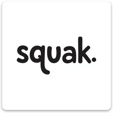 'squak' word in playful hand-drawn doodle style sticker