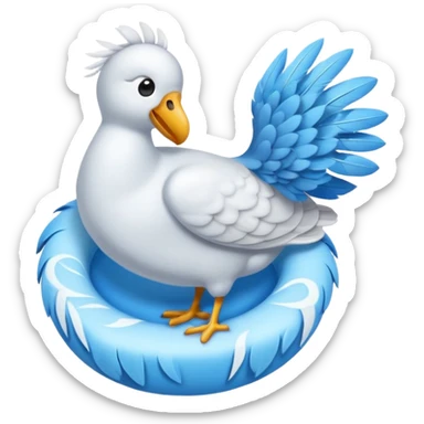 Quiero un emoji de la paz con una paloma blanca y un círculo sticker