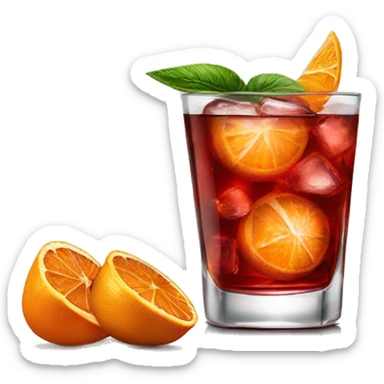 Negroni cocktail luxury sticker