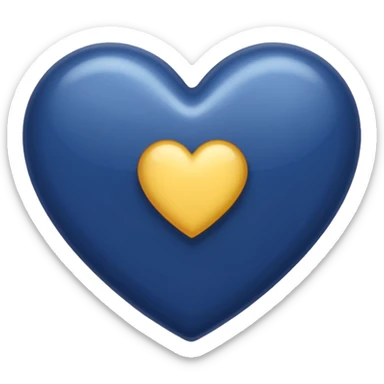 Navy blue iphone heart sticker
