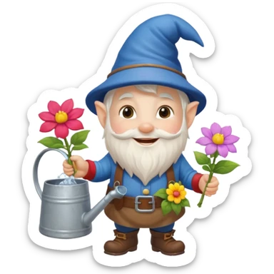 gnome with watercan sticker