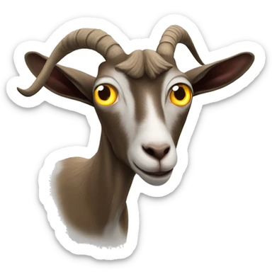 goat, shooting laser, laser eyes sticker
