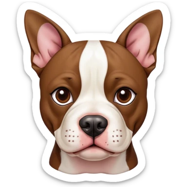 American Pit Bull Terrier mixed with a boston terrier sticker