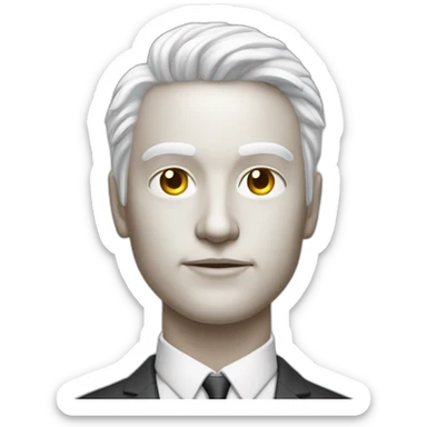 white skinned man head future cyberpunk banker crypto usd rich sticker