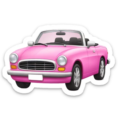 pink convertible  sticker