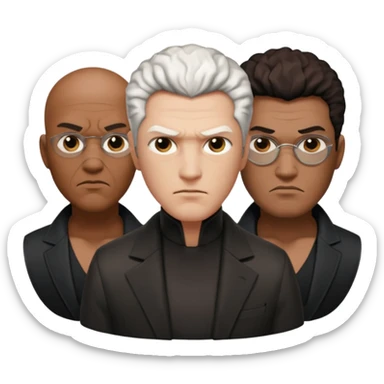 neo, trinity and morpheus sticker