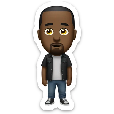 kanye we s t minion sticker
