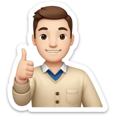 Thumb and index finger crossed and appa avatar sticker