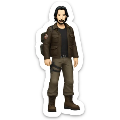 Keanu Reeves in an adventurer outfit sticker
