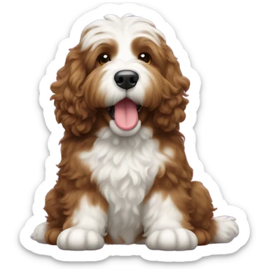 bernedoodle farting sticker