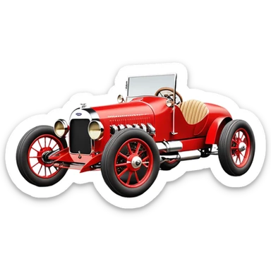  Brown-red Fenderless extended-wheelbase 1926 luxury racing Ford lowered powerful V-8 engined racing car featuring advanced rugged 4 wheel independent suspension, power steering, disc brakes, small leather covered steering wheel, side mounted cowl exhaust  sticker