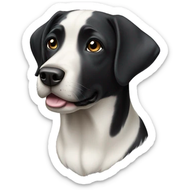 Black and white Labrador retriever sticker