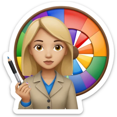 graphic designer , color wheel, sticker