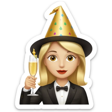 Cheers with  Champagne sticker