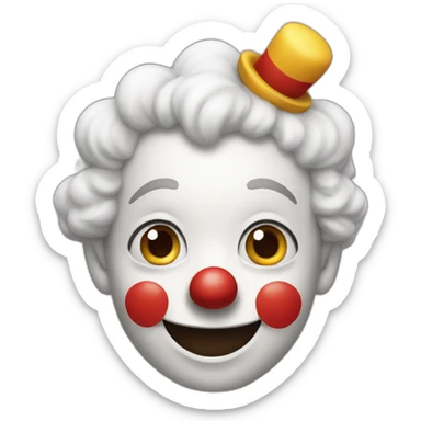 big smile clown sticker