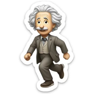 Albert Einstein running out of ideas sticker