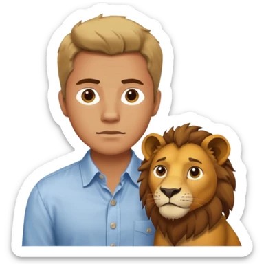 A man wanting to buy a lion.

 sticker