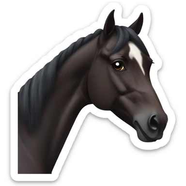 Dark bay Arabian horse  sticker