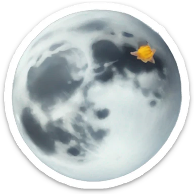 moon, butterflies and flowers sticker