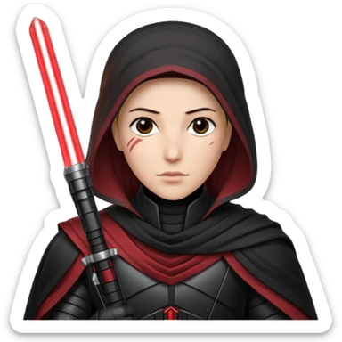 Darth Revan holding red lightsaber sticker