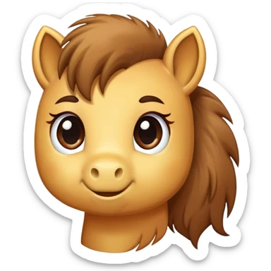 pony being brushed sticker