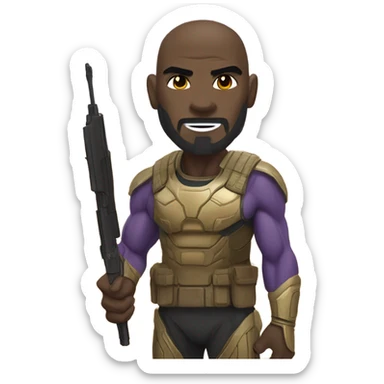 Thanos dapping up Pakistani desert soldier  sticker