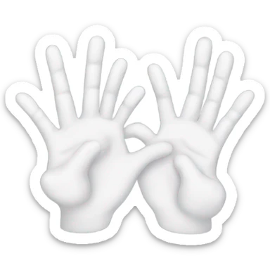 two hands greeting sticker