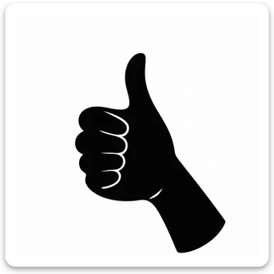 A hand giving thumbs up with dark skin and light skin highlights sticker