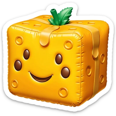 jeff koons inflatable cheddar cheese pinata sticker