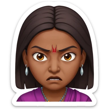 indian angry mom sticker