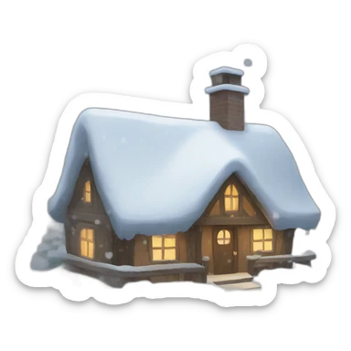 A village snow christmas  sticker