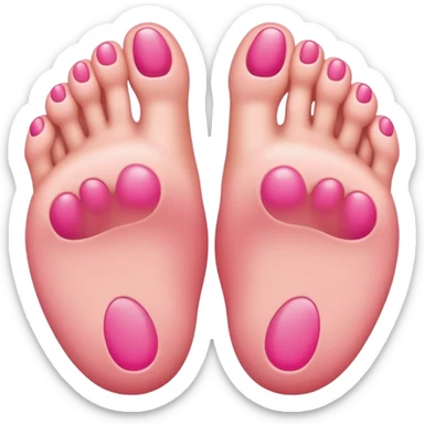 cartoon foot with toes sticker