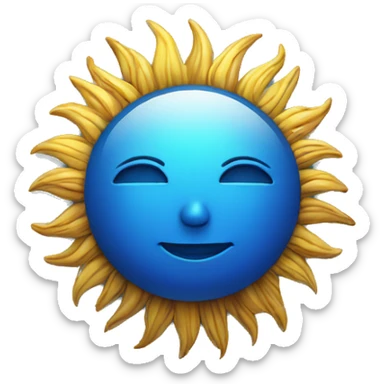 Blue sun No frame, just the sun sticker
