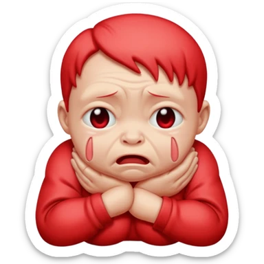 red mutant baby sticker