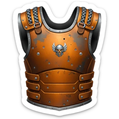 Rusted warrior body armor sticker