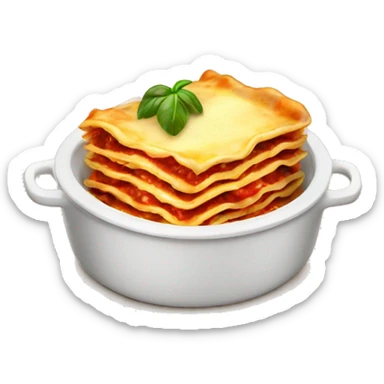 lasagna in a bowl sticker