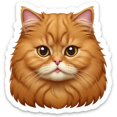 cinematic-adorable-big-eyed-fluffy-ginger-persian-cat-portrait-emoji,-head-tilted-playfully-with-a-sweet-expression,-fluffy-ginger-fur,-simplified-yet-irresistibly-cute-features-with-large,-expr sticker