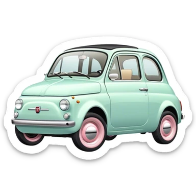 Fiat 500 Pastel  sticker