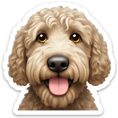 Labradoodle with medium coat sticker