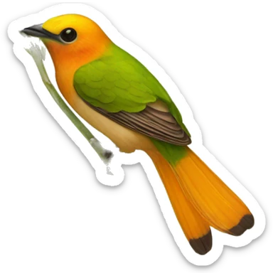 A single focused Butea monosperma without stem with vibrant colour sticker