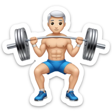 barbell, backpain sticker