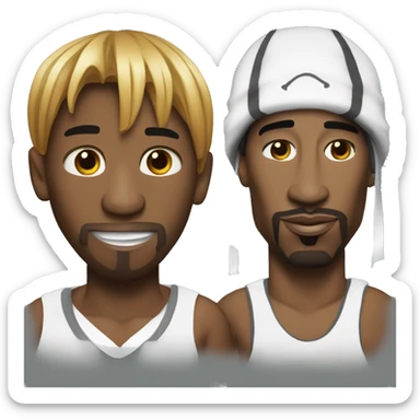 messi and tupac sticker