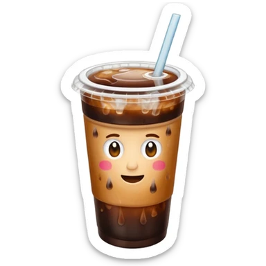 iced americano / with takeout cup sticker