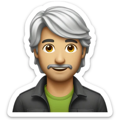 italian male graphic designer sticker