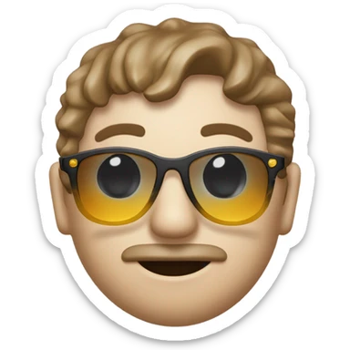 Chili-Schote mit Sonnenbrille, weißem Pelzmantel und dicker Goldkette  sticker