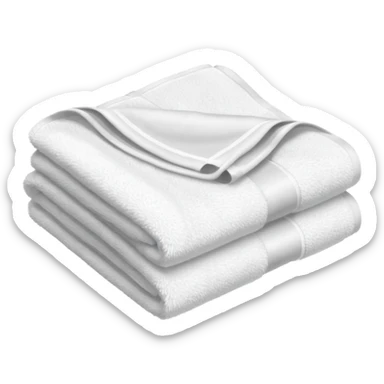 white hotel room towel sticker