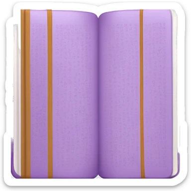 iOs closed book emoji in purple (make it wider and more defined) sticker